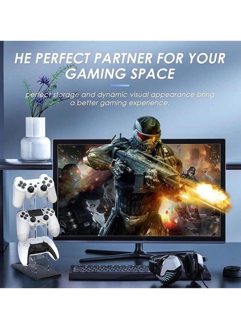 Xkimos 3 Layer Acrylic Universal Game Controller Stand, PS5 Xbox ONE Switch Controller Stand, Gaming Accessory, Non-Slip Stable Acrylic Transparent Headset Holder - Image 3